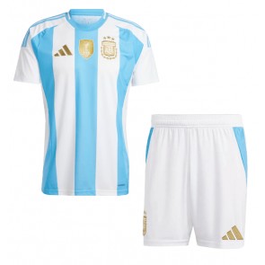 Argentina Hemmaställ Barn Copa America 2024 Kortärmad (+ Korta byxor)